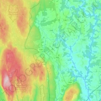 Gjerdrum topographic map, elevation, terrain