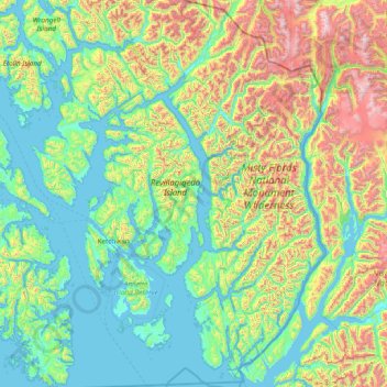 Ketchikan Gateway topographic map, elevation, terrain
