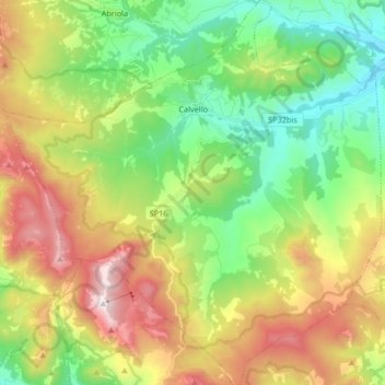 Calvello topographic map, elevation, terrain