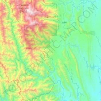Kanpetlet Township topographic map, elevation, terrain