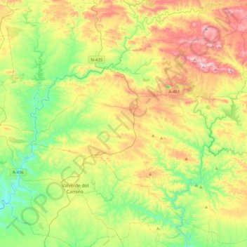 Cuenca Minera topographic map, elevation, terrain
