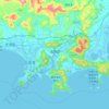 吉阳区 topographic map, elevation, terrain