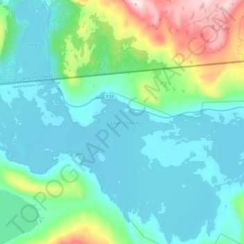 Över-Uman topographic map, elevation, terrain
