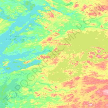 Réservoir La Grande 3 topographic map, elevation, terrain