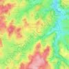 Auzances topographic map, elevation, terrain