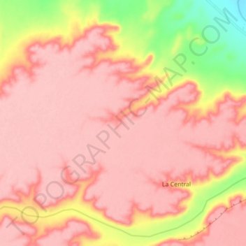 La Central topographic map, elevation, terrain