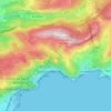 Èze topographic map, elevation, terrain