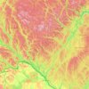 District rural du Nord-Ouest topographic map, elevation, terrain