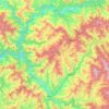 Pauri topographic map, elevation, terrain
