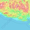 El Salvador topographic map, elevation, terrain