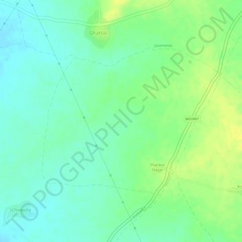 Shankarnagar topographic map, elevation, terrain