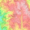 Sequoia-Nationalpark topographic map, elevation, terrain