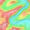 Binau topographic map, elevation, terrain