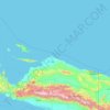 Papoea topographic map, elevation, terrain