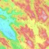 Općina Vrhovine topographic map, elevation, terrain
