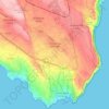 Castrignano del Capo topographic map, elevation, terrain
