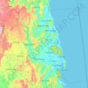Bình Định Province topographic map, elevation, terrain