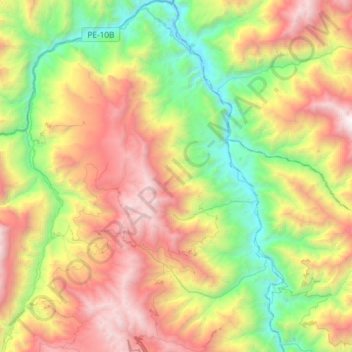 Sartimbamba topographic map, elevation, terrain