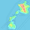 Asinara topographic map, elevation, terrain