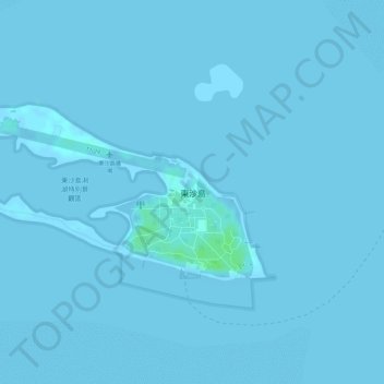 Pratas Island topographic map, elevation, terrain