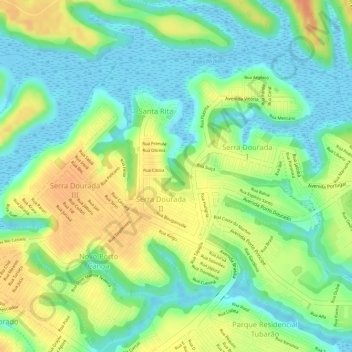 Serra Dourada II topographic map, elevation, terrain