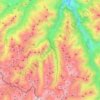Cauterets topographic map, elevation, terrain