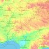 Guadiana topographic map, elevation, terrain