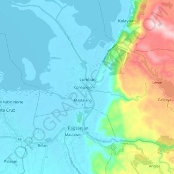 Bumbungan River topographic map, elevation, terrain