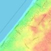 شاطئ بحر غزة Sheikh Ejilin topographic map, elevation, terrain