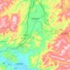 研和街道 topographic map, elevation, terrain