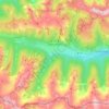 Obertilliach topographic map, elevation, terrain