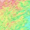 Zhangjiajie topographic map, elevation, terrain