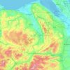 Denbighshire topographic map, elevation, terrain