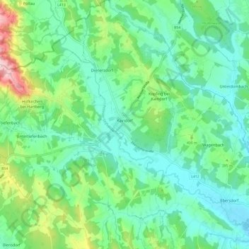 Kaindorf topographic map, elevation, terrain