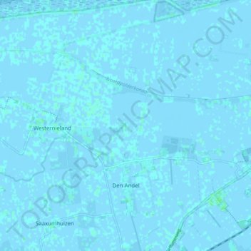 Den Andel topographic map, elevation, terrain