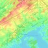 Dandridge topographic map, elevation, terrain