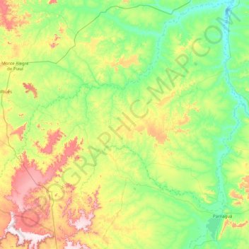 Riacho Frio topographic map, elevation, terrain