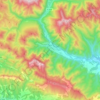 Fiscal topographic map, elevation, terrain
