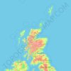 Escócia topographic map, elevation, terrain