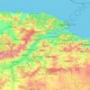 Provincia Bugía topographic map, elevation, terrain