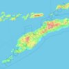 Timor topographic map, elevation, terrain
