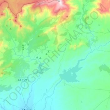 Gata topographic map, elevation, terrain