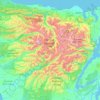 Olympic Mountains topographic map, elevation, terrain