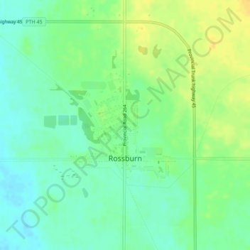 Rossburn topographic map, elevation, terrain