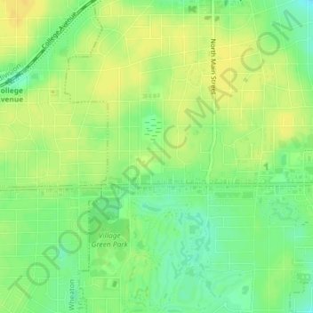Glen Ellyn Manor Park topographic map, elevation, terrain