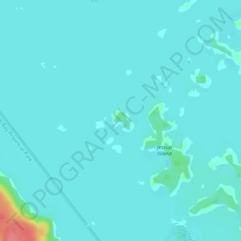 Richardson Island topographic map, elevation, terrain