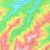 Vallée d'Estaing topographic map, elevation, terrain