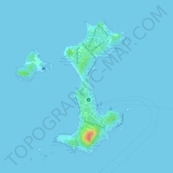 Ilha de Paquetá topographic map, elevation, terrain