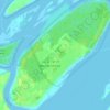 Moose Factory Island topographic map, elevation, terrain
