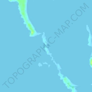 Little Halls Pond Cay topographic map, elevation, terrain